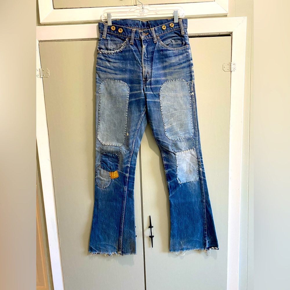Unisex 70’s Vintage, Patch Work Levi’s